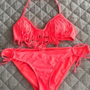 Aeropostale neon coral/pink bikini